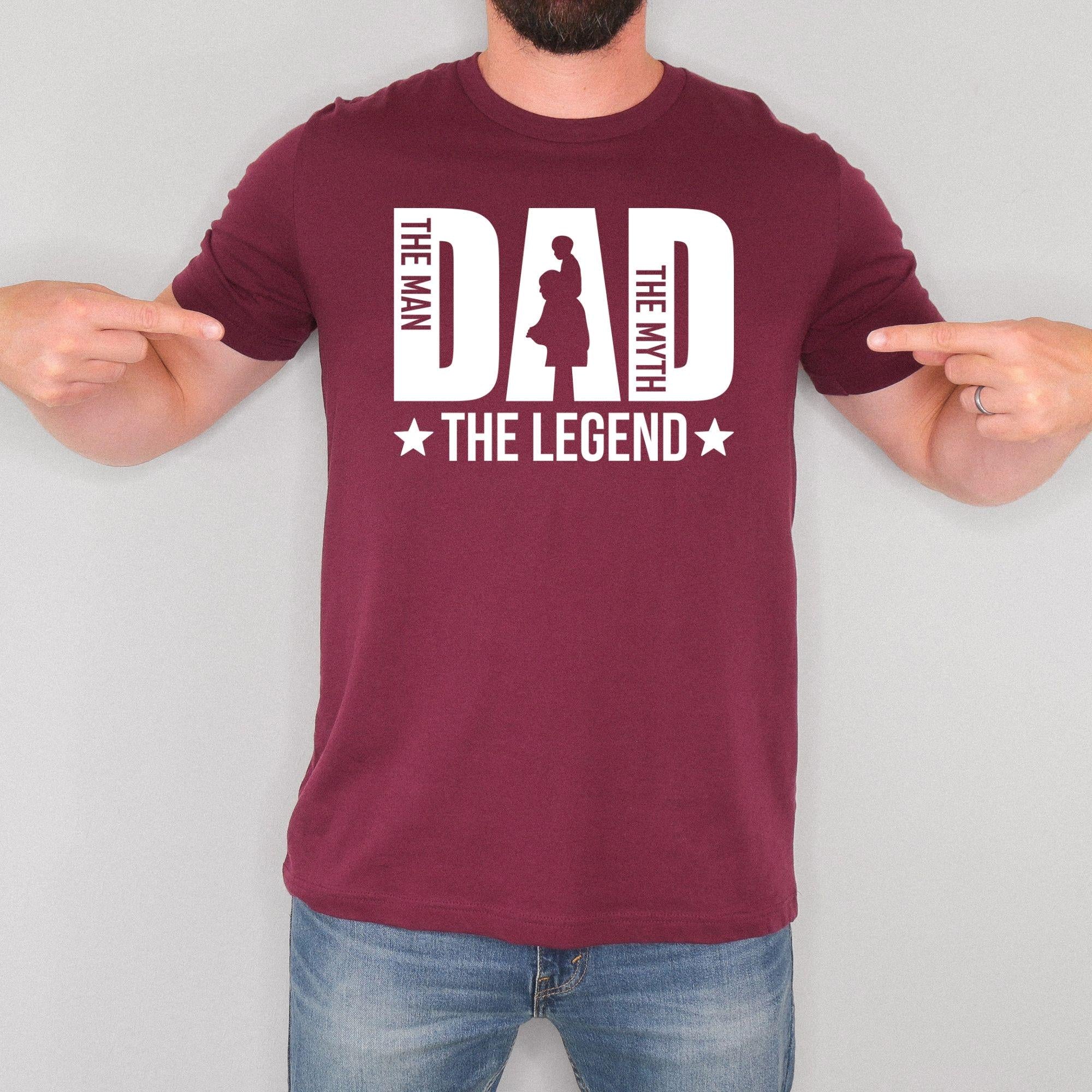 Funny Dad T Shirt Men, Father Gift Birthday, Legend Quote Shirt, Fathers Day Present, Gift For Him, Minimalist Tee, Xmas Gift Top
