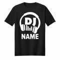 Custom DJ Name Shirt, Personalised DJ T Shirt, Music Lover Gift For Him, Custom Headphones Graphic Tee, DJ Birthday Gift, Festival Xmas Tops
