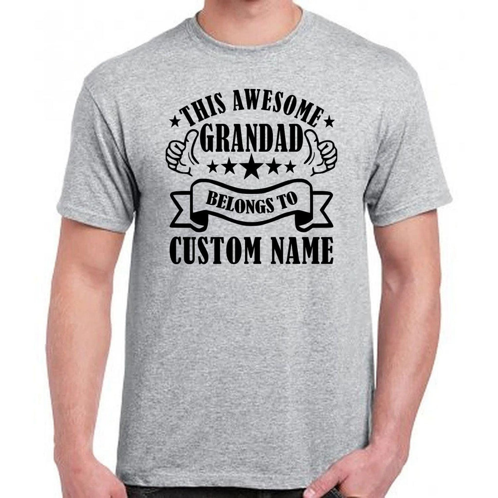 Personalised Grandad Shirt Custom Names Tee, Fathers Day Gift For Grandad, Christmas Present, Birthday Gift, Family Grandpa Top