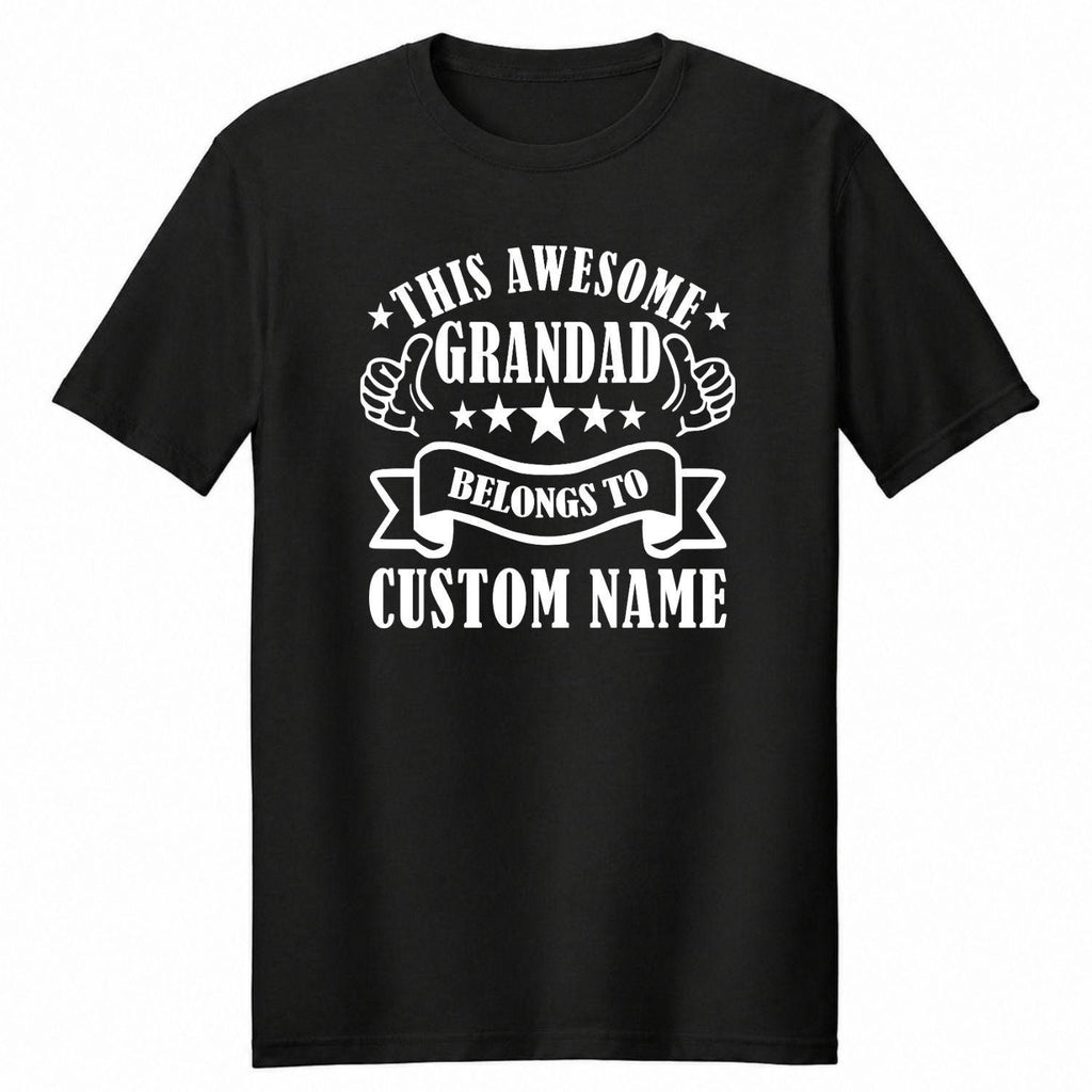 Personalised Grandad Shirt Custom Names Tee, Fathers Day Gift For Grandad, Christmas Present, Birthday Gift, Family Grandpa Top