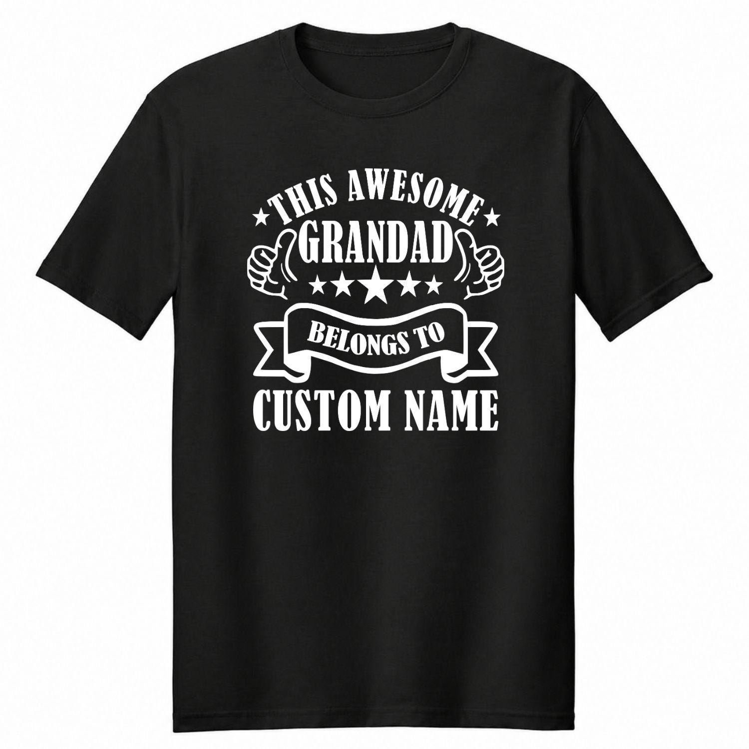 Personalised Grandad Shirt Custom Names Tee, Fathers Day Gift For Grandad, Christmas Present, Birthday Gift, Family Grandpa Top