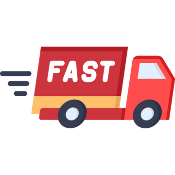 Teezora Prints fast delivery icon representing fast UK dispatch, quick order processing and reliable shipping for personalised clothing, custom apparel and DTF printing services.