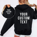 Unisex personalised hoodie suitable for men, women, teenagers, students, business owners, sports teams, friendship groups and families. This custom wording hoodie is perfect for anyone seeking personalised clothing that reflects their personality, interests, branding or special event requirements.