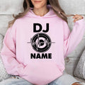 Create a unique personalised DJ hoodie by adding your own DJ name beneath the heartbeat turntable design. Perfect for professional DJs, beginners, producers and entertainers looking for custom apparel. Every hoodie is made to order and professionally printed in the UK by TeezoraPrints.