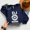 Personalised DJ sweatshirt, custom DJ name jumper, heartbeat crewneck, music producer apparel, disc jockey clothing, electronic music fashion, festival outfit, stage performance sweatshirt, custom music gift and premium winter wear. Every order is proudly printed in the UK by TeezoraPrints for quality and comfort.