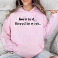 Featuring a clean typography layout with the humorous Born To DJ. Forced To Work. quote, this premium hoodie delivers a timeless statement look for DJs and electronic music enthusiasts. Easy to pair with jeans, joggers or casual outfits, every hoodie is professionally printed in the UK by TeezoraPrints using premium printing techniques for long-lasting quality.
