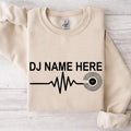 Perfect for DJ performances, club nights, music festivals, recording studios, concerts, parties and everyday casual wear. This personalised DJ Name Heartbeat Sweatshirt combines custom style with premium comfort. Printed in the UK by TeezoraPrints.
