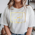 Personalised Arabic Name T Shirt featuring custom Arabic calligraphy text printed in elegant gold on a premium black t shirt. Custom Arabic name shirt ideal for Muslim women, Eid gifts, Ramadan clothing, personalised fashion, Arabic text apparel and Islamic gift ideas. Stylish Arabic calligraphy design combined with modern typography makes this custom shirt perfect for everyday wear, celebrations and meaningful personalised gifting.