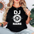 Perfect for DJs, music producers, festival performers and electronic music lovers, this personalised DJ shirt features a custom DJ name with a modern heartbeat turntable graphic. Designed for gigs, studio sessions and casual everyday wear, every premium t-shirt is professionally printed in the UK by TeezoraPrints using high-quality materials for exceptional comfort and durability.