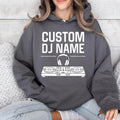 Custom DJ hoodie designed for DJs, producers, EDM artists, club entertainers and festival performers. Perfect for live shows, rehearsals, recording sessions, concerts and everyday outfits. Every premium hoodie is professionally printed in the UK by TeezoraPrints for exceptional comfort and lasting quality.