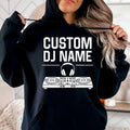 Designed for DJs, producers, festival performers and electronic music lovers, this personalised hoodie features a custom DJ name with a professional controller and headphones graphic. Perfect for performances, studio sessions and everyday outfits, every premium hoodie is professionally printed in the UK by TeezoraPrints using high-quality fabric for lasting comfort.