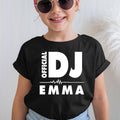 Funny personalised DJ shirt with custom name, Official DJ t-shirt, disc jockey apparel, music producer clothing, EDM festival outfit, club DJ tee and premium unisex music lover apparel. Professionally printed in the UK by TeezoraPrints using premium-quality materials for lasting comfort and durability.