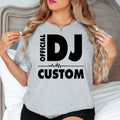 Featuring bold Official DJ typography, a modern heartbeat graphic and personalised name, this premium t-shirt creates a clean professional look for DJs and music enthusiasts. Printed in the UK by TeezoraPrints, this custom design offers lasting quality, vibrant printing and all-day comfort.