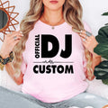 Perfect for DJ gigs, club nights, music festivals, birthday celebrations, studio sessions, concerts, parties and casual everyday wear. This personalised Official DJ T-Shirt combines premium comfort with a bold custom design, professionally printed in the UK by TeezoraPrints for outstanding quality.