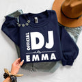Personalised Official DJ sweatshirt, custom DJ name sweatshirt, DJ heartbeat crewneck, disc jockey sweatshirt, music producer jumper, personalised DJ gift, heartbeat DJ design, festival sweatshirt, club DJ clothing, electronic music apparel, premium crewneck sweatshirt, custom printed sweatshirt and UK printed personalised sweatshirt by TeezoraPrints.