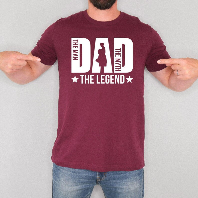 Funny Dad T Shirt Men, Father Gift Birthday, Legend Quote Shirt, Fathers Day Present, Gift For Him, Minimalist Tee, Xmas Gift Top
