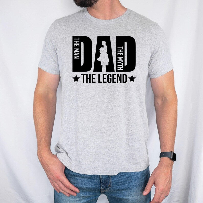 Funny Dad T Shirt Men, Father Gift Birthday, Legend Quote Shirt, Fathers Day Present, Gift For Him, Minimalist Tee, Xmas Gift Top