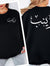 Personalised Arabic Name Sweatshirt featuring a custom Arabic name printed on the front chest and a larger matching design on the back. This custom Arabic sweatshirt combines stylish Arabic calligraphy with premium quality printing, making it a perfect Muslim gift, Eid gift, Ramadan gift, or personalised keepsake for family and friends.