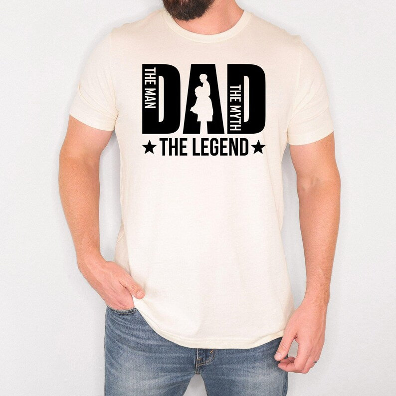 Funny Dad T Shirt Men, Father Gift Birthday, Legend Quote Shirt, Fathers Day Present, Gift For Him, Minimalist Tee, Xmas Gift Top