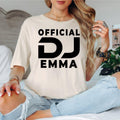 Express your passion for music with this personalised Official DJ shirt featuring your custom stage name in a bold graphic design. Whether you're mixing tracks, producing music, performing live or attending festivals, this premium t-shirt offers comfort and standout style. Every shirt is proudly printed in the UK by TeezoraPrints.