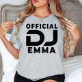 Create a unique personalised Official DJ shirt by adding your own DJ name to this bold graphic design. Ideal for professional DJs, beginners, music producers and entertainers looking for custom apparel. Every order is made to order and professionally printed in the UK by TeezoraPrints, ensuring premium quality and a personalised finish.