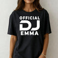Designed for professional DJs, music producers, club performers and electronic music enthusiasts, this personalised Official DJ shirt features your custom DJ name in a bold modern design. Perfect for performances, rehearsals and everyday wear, this premium t-shirt delivers style and comfort. Every order is professionally printed in the UK by TeezoraPrints using premium-quality materials.