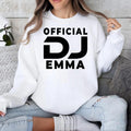 Personalised Official DJ sweatshirt, custom DJ name jumper, DJ crewneck, music producer sweatshirt, festival DJ clothing, electronic music apparel, club performer sweatshirt, custom music gift, professional DJ outfit and premium winter sweatshirt. Every order is proudly printed in the UK by TeezoraPrints for comfort and quality.
