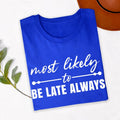 Create unforgettable memories with personalised hen party shirts customised for every member of your Bride Tribe. Featuring funny Most Likely To quotes, names and wedding roles, these matching shirts combine comfort, style and premium printing. Every order is carefully produced in the UK by TeezoraPrints for your special celebration.