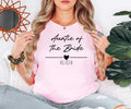 Personalised bridesmaid t shirts perfect for hen parties, bridal showers, wedding mornings, bridesmaid proposal events, bachelorette weekends, destination weddings, engagement celebrations and wedding photography sessions. A versatile bridal party clothing option suitable for every stage of the wedding journey.