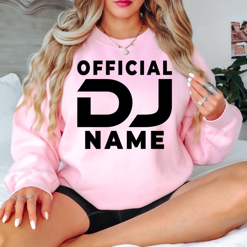 Looking for the perfect gift for a DJ? This personalised Official DJ sweatshirt is a thoughtful choice for birthdays, Christmas, Father's Day, Mother's Day and special celebrations. Featuring a custom DJ name, every premium sweatshirt is professionally printed in the UK by TeezoraPrints to create a memorable personalised keepsake.