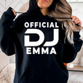 Designed for DJs, music producers, festival performers and electronic music lovers, this personalised Official DJ hoodie features your custom DJ name in a bold modern design. Perfect for live performances, studio sessions and casual everyday wear, every premium hoodie is professionally printed in the UK by TeezoraPrints using high-quality materials for warmth, comfort and durability.