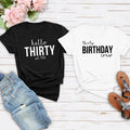 Custom personalised birthday shirt from TeezoraPrints featuring Birthday Squad, Birthday Crew and Hello Birthday artwork. Matching birthday t shirt for family and friends, personalised birthday gift, birthday party outfit, custom birthday clothing, birthday celebration shirt, birthday weekend apparel, family matching shirt and premium printed birthday tee suitable for any age.