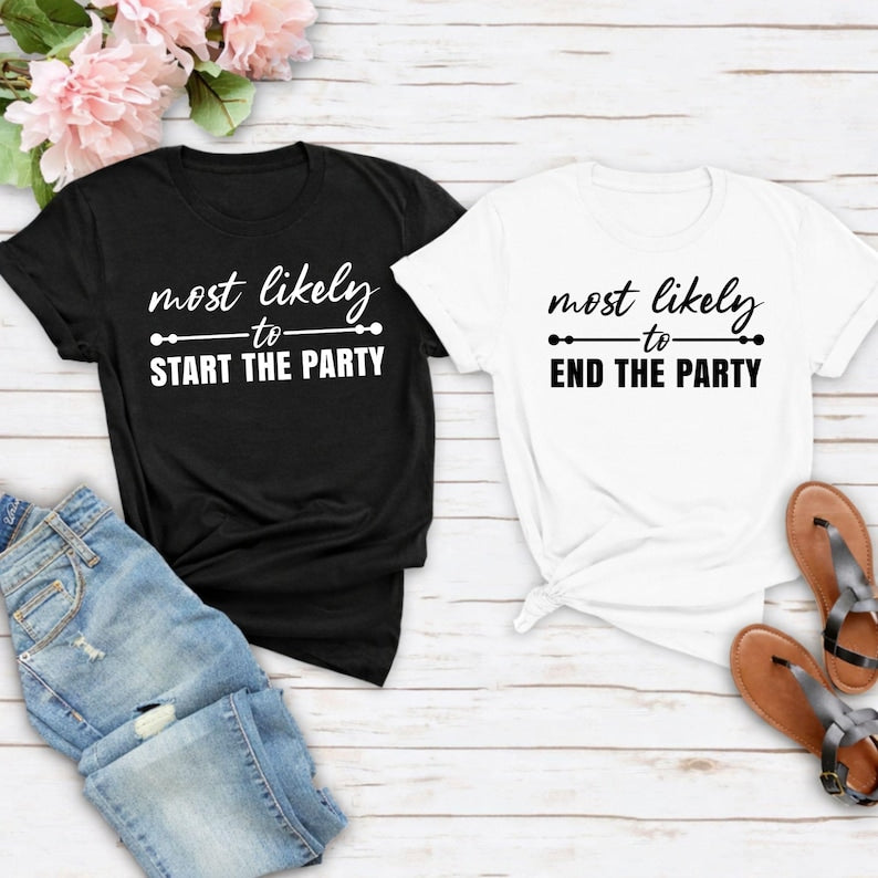 Custom hen party shirts including personalised Bride Tribe shirts, Bridesmaid shirts, Bride shirts, Maid of Honour shirts and Mother of the Bride shirts. Matching bridal party clothing, bachelorette outfits, personalised wedding apparel, funny girls trip shirts and custom name t shirts, exclusively printed by TeezoraPrints with premium quality.