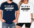 Looking for the perfect personalised matching shirts for couples and families? These Personalised Hubby Wifey Family Matching T Shirts from Teezora Prints can be customised with your own season number and established year to create a one-of-a-kind anniversary outfit. Professionally printed on premium quality garments, they're perfect for weddings, anniversaries, Valentine's Day, family holidays, birthdays, photoshoots, and meaningful personalised gifts.