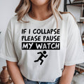 Funny running t shirt designed for marathon runners, joggers, gym lovers, fitness enthusiasts, parkrun participants, and active people who enjoy motivational humour. Featuring the quote 
