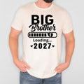 Personalised Big Brother Loading T Shirt perfect for pregnancy announcements, gender reveal parties, sibling reveals, baby showers, family photoshoots, birthdays, Christmas celebrations and new baby introductions. This customised shirt helps families share exciting news while creating memorable photographs and meaningful keepsakes for future big brothers.