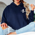 Custom initial hoodie designed as a thoughtful personalised gift for birthdays, Christmas, Mother's Day, bridesmaids, best friends, sisters, daughters and family members. The personalised letter and name design creates a meaningful keepsake that combines comfort, fashion and personal sentiment in one unique gift idea.