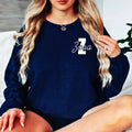 Personalised script letter sweatshirt designed for Christmas gifts, birthday presents, Valentine's Day surprises, Mother's Day gifts, anniversary celebrations, bridal party gifts, and family occasions. Custom initial name crewneck combining comfort, style, and personal meaning.