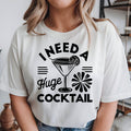 Funny Cocktail T Shirt, Cocktail Lover Tee, I Need A Huge Cocktail Shirt, Funny Drinking Shirt, Girls Night Out T Shirt, Hen Party Shirt, Bachelorette Party Tee, Cocktail Graphic Shirt, Novelty Women's T Shirt, Birthday Party Tee, Alcohol Lover Shirt, Cocktail Gift For Her, Brunch Outfit, Vacation T Shirt, Summer Party Clothing, Graphic Quote Tee, Trendy Women's Fashion, Premium Printed T Shirt.