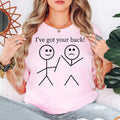 I've Got Your Back t shirt makes a meaningful gift for best friends, husbands, wives, brothers, sisters, parents, sons, daughters, classmates, teachers, colleagues, teammates, mentors, and anyone who has always been there for you. Featuring a clever friendship illustration and supportive message, this premium graphic shirt is perfect for birthdays, Friendship Day, Christmas, graduation gifts, appreciation gifts, thank you presents, family celebrations, and everyday reminders of loyalty and kindness.
