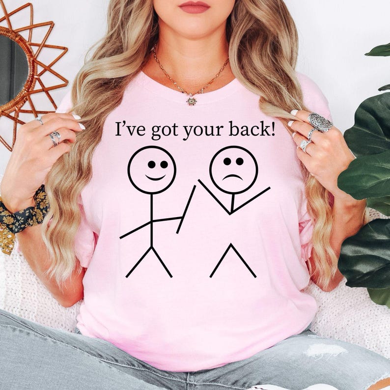 I've Got Your Back t shirt makes a meaningful gift for best friends, husbands, wives, brothers, sisters, parents, sons, daughters, classmates, teachers, colleagues, teammates, mentors, and anyone who has always been there for you. Featuring a clever friendship illustration and supportive message, this premium graphic shirt is perfect for birthdays, Friendship Day, Christmas, graduation gifts, appreciation gifts, thank you presents, family celebrations, and everyday reminders of loyalty and kindness.