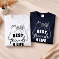 Best Friends 4 Life T Shirt featuring a minimalist pinky promise illustration designed for best friends, sisters, and BFFs. Teezora Prints creates premium apparel for customers searching matching friendship shirts, bestie tees, friendship clothing, BFF gifts, girls matching outfits, friendship graphic tees, premium casual apparel, and unique gifts for lifelong friends.