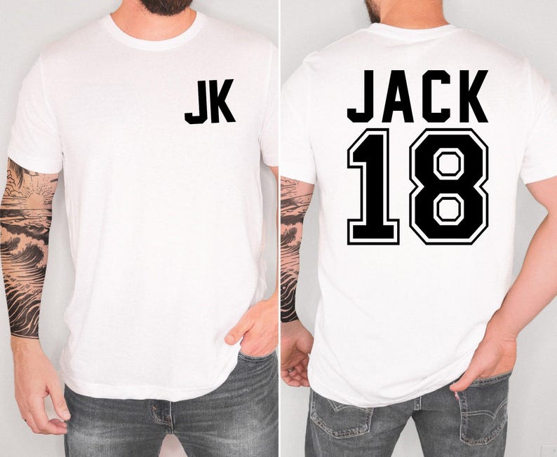 Looking for the perfect personalised sports or gaming shirt? This Personalised Sports Jersey T Shirt from Teezora Prints features your custom name, favourite number, and optional front initials in a bold varsity design inspired by classic sports jerseys. Professionally printed on a premium quality unisex t shirt, it's perfect for birthdays, gaming squads, football teams, basketball clubs, esports events, holidays, and personalised gifts for sports fans.