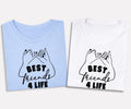 Best Friends 4 Life T Shirt is designed for people who believe true friendship lasts forever. Whether you're travelling together, shopping, celebrating birthdays, enjoying coffee dates, or making lifelong memories, this premium graphic tee from Teezora Prints perfectly reflects your friendship. Featuring a pinky promise illustration with modern typography, it's ideal for matching everyday outfits and special occasions.