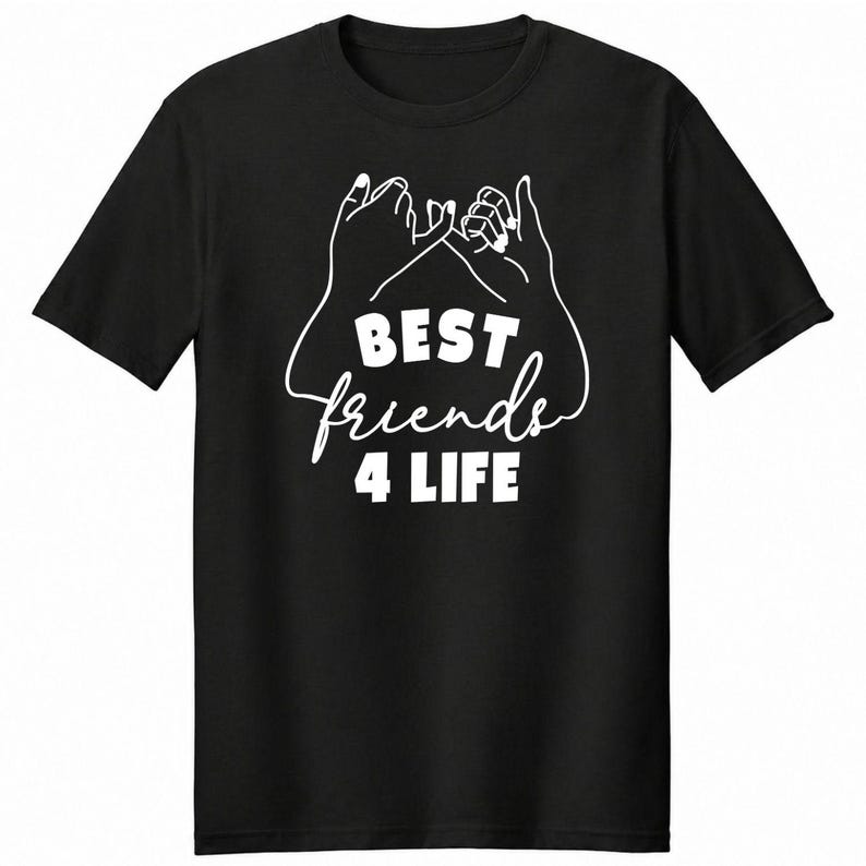 Best Friends 4 Life T Shirt is perfect for Friendship Day, birthdays, girls' weekends, holidays, sleepovers, school events, college life, vacations, family gatherings, matching outfit photos, casual everyday wear, celebrations, and unforgettable adventures. Teezora Prints combines premium quality with a meaningful friendship design that every best friend will love.