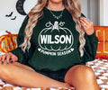 Personalised Halloween sweatshirt featuring a custom name pumpkin design and seasonal Pumpkin Season lettering. A versatile autumn jumper for pumpkin picking trips, Halloween gatherings, family photographs, autumn outings and casual seasonal outfits. Ideal as a custom gift for pumpkin lovers, mums, sisters, daughters, friends and family members who enjoy celebrating the autumn season.