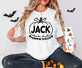 Personalised autumn T-shirt with a custom name displayed inside a pumpkin design and Pumpkin Season wording. This seasonal shirt is perfect for pumpkin picking trips, Halloween parties, autumn events, family photographs and cosy seasonal days. A thoughtful personalised gift for her, mum, sister, friend or anyone who enjoys pumpkin season.