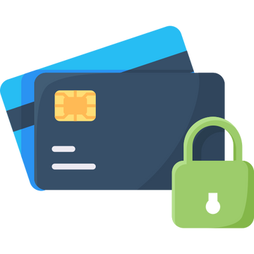Teezora Prints secure card payment icon representing safe online payments, encrypted credit and debit card transactions, trusted checkout and secure ordering for personalised clothing, custom apparel and DTF printing services.